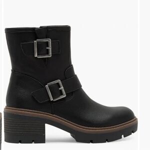 BOC by Born Monika Platform Moto Boots Size 7 Black